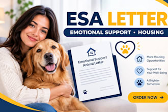 write esa letter emotional support animal housing mental health support esa