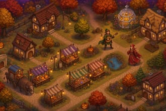 top down rpg pixel art character spirities animations tilemaps, game environment