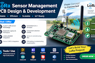 custom lora sensor management pcb development