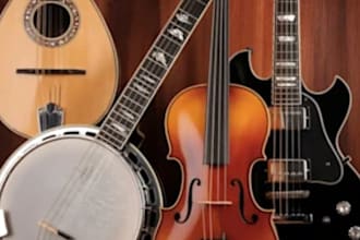 record  guitar, solo fiddle, mandolin, banjo and  piano for country song