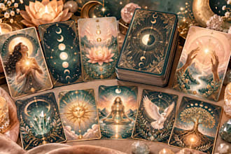 design beautiful tarot, oracle and manifestation card decks