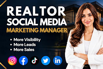 realtor social media manager instagram marketing content creator website manager
