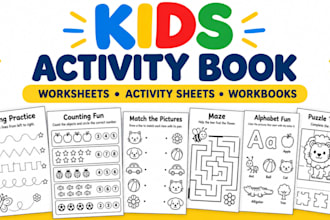 do kdp kids activity book worksheet activity sheet and workbook printable