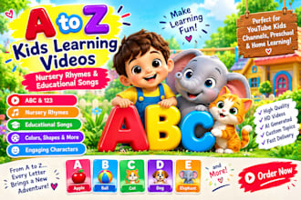 create ai kids learning videos, nursery rhymes and educational songs