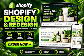 build shopify store design, redesign shopify website, shopify dropshipping store