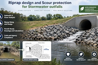 design riprap and scour protection for stormwater outfalls