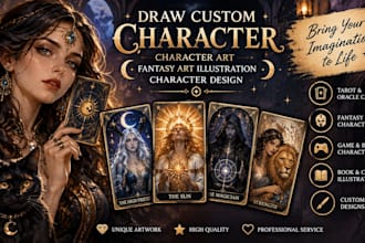 draw custom character, character art fantasy art illustration character design