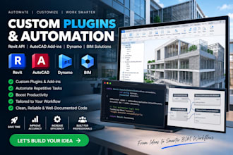 develop custom revit plugins, revit API, autocad addin, bim or dynamo automation
