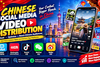distribute videos on bililbili xiaohongshu douyin wechat for the chinese market