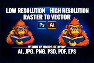 redraw, vectorize, redesign, convert logo or image to vector by manual tracing