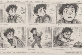 create hand drawn storyboards for your animation