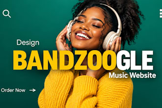 build attractive bandzoogle  website music page design band artist,epk