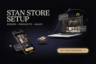 setup stan store design digital products and online sales