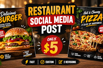 design an eye catching restaurant social media post