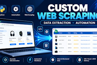 build custom web scraper and data extraction bot