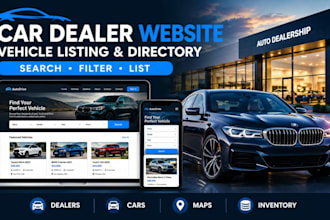 build a car dealer, vehicle listing and automotive directory website