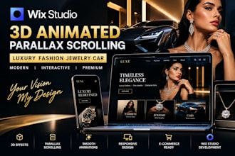 build 3d studio animated parallax scrolling luxury fashion jewelry car website