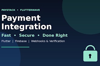 integrate paystack or flutterwave payment into your app
