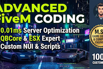 do advanced fivem qbcore and esx programming