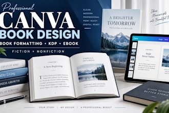 do canva book design, book interior formatting, kdp book publishing