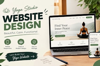 build yoga studio website, yoga website, yoga instructor website fitness website