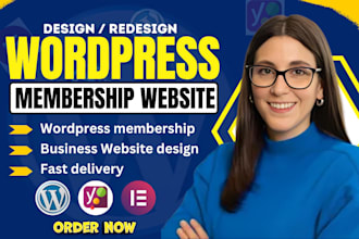 build wordpress membership website using memberpress, lms subcription website