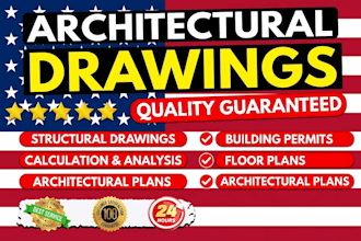 draw building permit plans floor plans and architectural drawings as architect