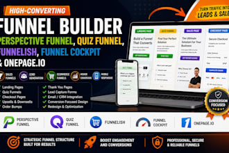 build perspective funnel, quiz funnel, funnelish, onepage io funnels