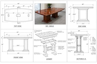 create expert 2d 3d furniture technical drawings, joinery det in autocad, rhino