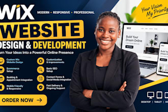 design wix website and redesign a business wix website