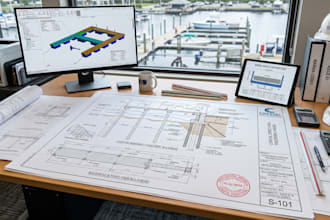 design dry dock and marine structural engineering drawings