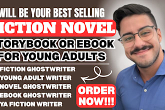 ghostwrite your fiction novel, storybook or ebook for young adults