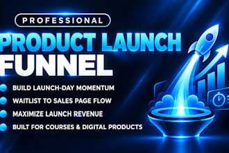 build product launch funnel, sales funnel and launch marketing strategy