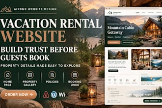 airbnb vacation rental website design holiday rental property website builder