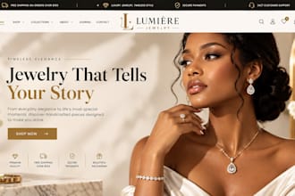 build shopify jewelry store necklace, wristwatch,rings, bracelets fashion store