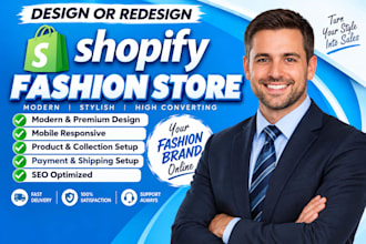 design shopify fashion store clothing website and online boutique