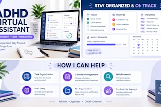 be your adhd VA for organization and productivity