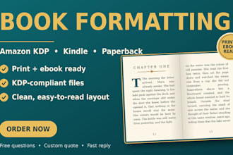 kindle formatting, paperback formatting, ebook formatting, KDP book formatting