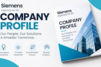 design a professional company profile, corporate brochure and business profile