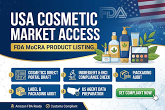 do fda mocra cosmetic product listing and ingredient compliance check