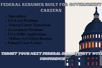 write a professional federal resume for usajobs and government jobs