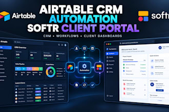 build airtable CRM automation and softr client portal