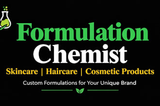 formulate professional hair care products and skincare cosmetic formulation