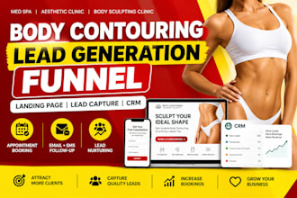 build body contouring lead generation funnel, landing page, lead capture, crm