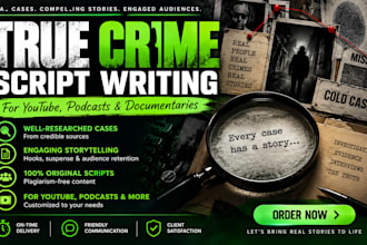 do true crime script and documentary