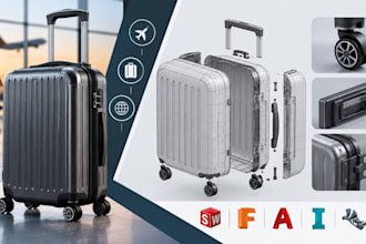 luggage and travel hardware, 3d cad design, product modeling, prototype design