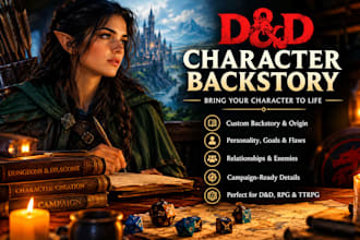 write your dnd character backstory for your dungeons and dragons campaign