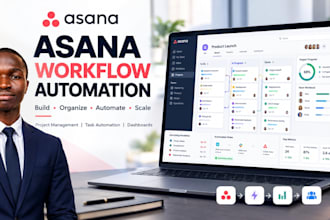 set up asana workflows and automation for project management