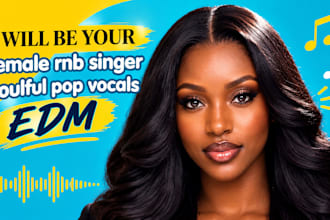 sing female rnb, soulful pop and edm vocals for your song