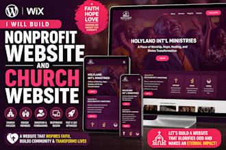 build nonprofit website and church website